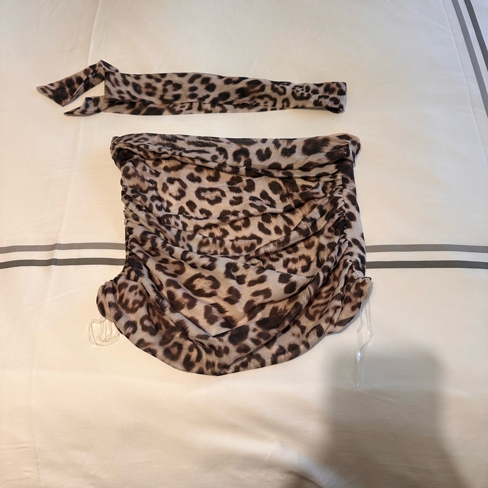 Peppermayo Exclusive - Hot Like Me Scarf Top - Leopard - Picture 2 of 6
